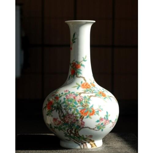 Hand-painted High Quality Pomegranate Pattern Vase Hand Made Porcelain Vase Home Decoration