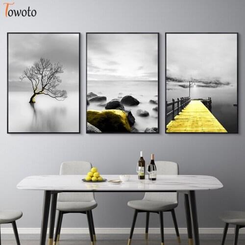 Modern Abstract Gold Foil Black and White Canvas Art Paintings for Living Room Bedroom Posters and Prints Wall Poster Home Decor