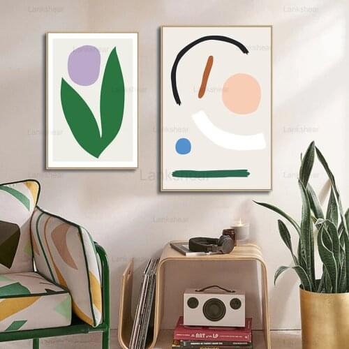 Modern Abstract Geometry Minimalist Posters Canvas Painting Wall Art Pictures for Living Room Interior Home Decoration No Frame