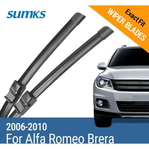 SUMKS Wiper Blades for Alfa Romeo Brera 23"&18" Fit Side Pin Arms 2006 2007 2008 2009 2010 2011