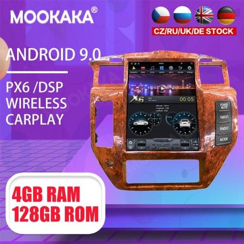 Tesla 12.1" Android 9 PX6 4G 128GB Car Player For Nissan Patrol 5 Y61 Car GPS Navi CarPlay Head Unit DSP Stereo