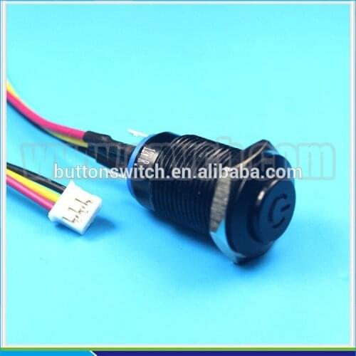 TY 1678F Customized switch supplier High flush head power symbol momentary switch with 2.0 Dupont connector