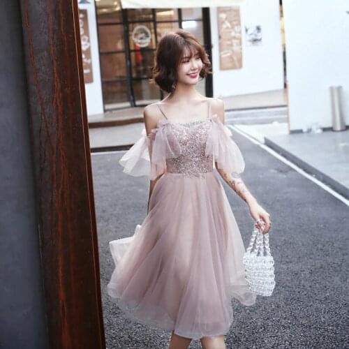 Cocktail Dress Elegant Boat Neck Women Party Dresses Off Shoulde Beading Applique Knee-Length Robe De Soiree qipao cheongsam