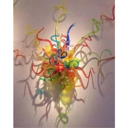 100% Handmade Blown Glass Wall Lamps Flower Shape Murano Art Glass Wall Lamp