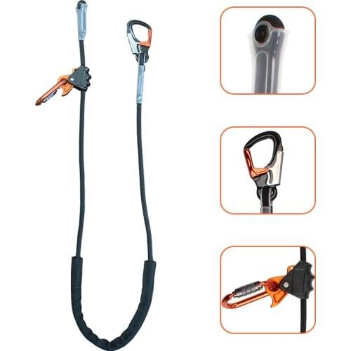 Work Positioning Lanyard 15KN Fall Protection Heavy Duty Snap Hook Rope Grab Included
