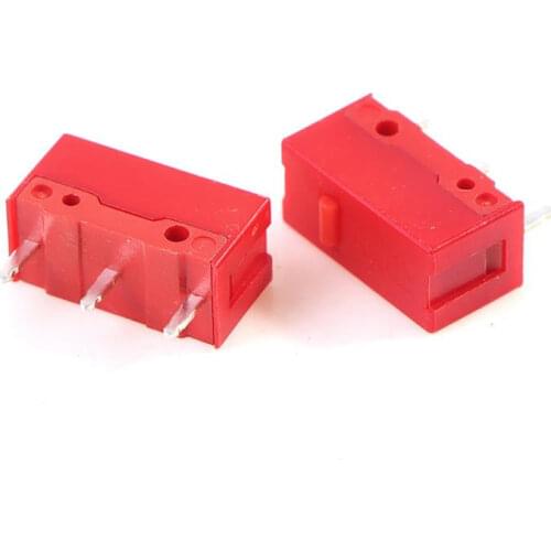 2Pcs Mouse Button Left Right Button Can Replace 3-pin Rectangle Micro Switch Kailh Red GM 60M Micro Switch For Game Competition