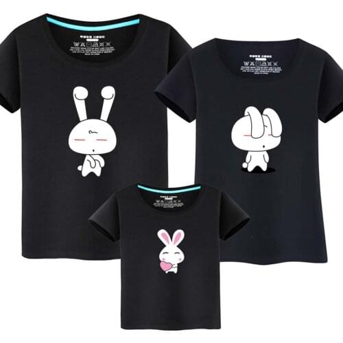 2018 Mother Son Outfits Cartoon T Shirts Family Matching Outfits Mommy and Me Clothes Mother Father Baby Family Look T-shirt