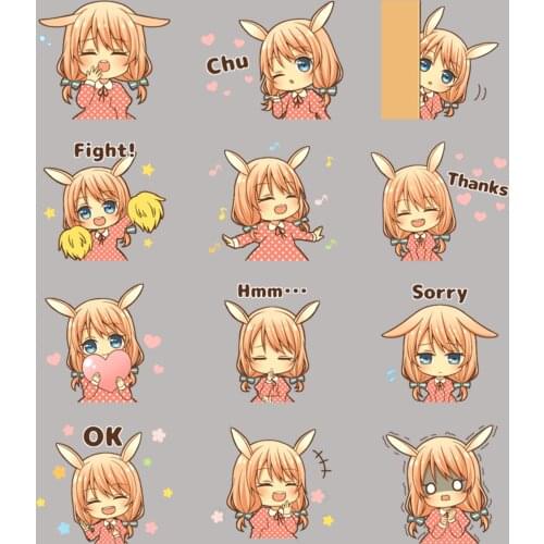 40 pink little girl stickers anime funny scrapbook stickers for kids, DIY laptop suitcase skateboard motorcycle bike toy