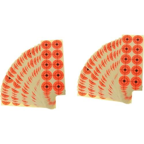 500 pcs Paper Target Shooting Hunting Archery Accessories Arrow Recurve Target High Visibility Orange Targets Stickers