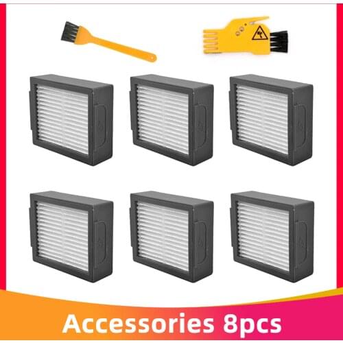 6 replacement filters for iRobot Roomba i series E-series sweeping robot accessory spare parts for i7+ i7 E5 E6 filter