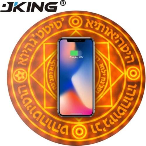 JKING 5W Magic Array Wireless Charger Universal Qi Wireless Fast Charger Charging Pad for iPhone X 8 Samsung Note Xiaomi Huawei