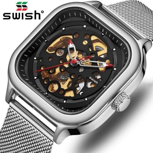 Automatic Watches Men Top Luxury Brand Stainless Steel Mechanical Wristwatch Fashion Designer Business Sports Clock reloj hombre