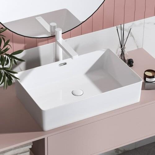 Black Nordic Simple Washbasin Ceramic Bathroom Sinks Bathroom Sink Vessel Bathroom Sink Single Bowl White Shampoo Basin