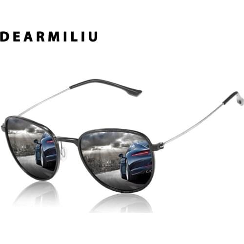 DEARMILIU New Aluminum-Magnesium Polarized Round Sunglasses Men/Women Brand Designer Mirror Sun Glasses Retro Outdoor Glasses