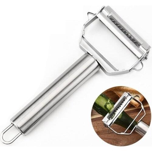 Stainless Steel Melon Planer Household Apple Double-sided Peeler Kitchen Potato Vegetable Grating Peeler Household Kitchen Tools