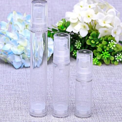 1PC Portable Plastic Refillable Bottle Clear Airless Pump Bottles Cosmetic Lotion Container Spray Bottle For Perfume 5/10/15ml