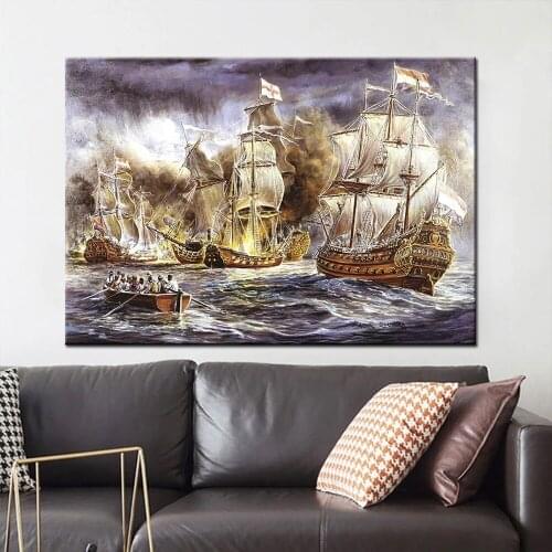 5D Diy Painting With Diamonds Embroidery Diamond Painting Naval War Picture Canvas Wall Art Home Decor