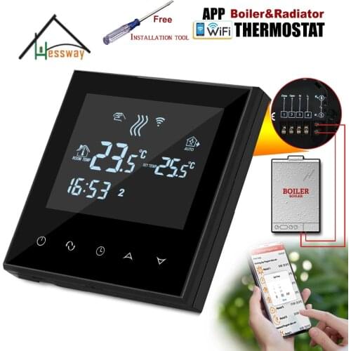 Valve,radiator Linkage Controller Weekly Programmable room thermostat WIFI APP for gas boiler underfloor heating