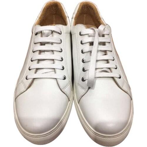 Dae new tide male kangaroo leather business Casual shoes non-slip Round head British trend Men shoes Men sneakers