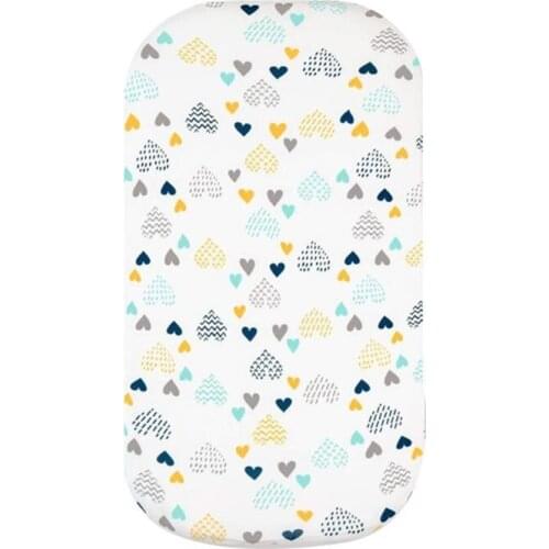 Baby Moses Basket Sheet Mattress Removable Cover Mini Cradle Bedding Protector Printing Crib Care Changing Table Pad