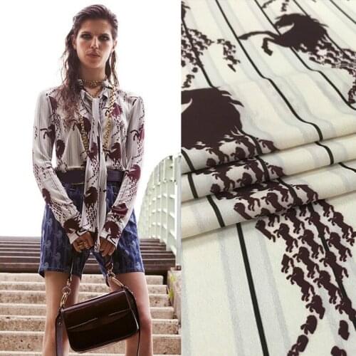 New Wanma Pentium digital printing fabric clothing handmade DIY fabric spring and summer hot dress shirt fashion cloth