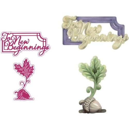 To Beginnings Leaves New Arrival 2021 Cutting Dies Scrapbook Diary Decoration Embossing Template DIY Greeting Card Handmade Big