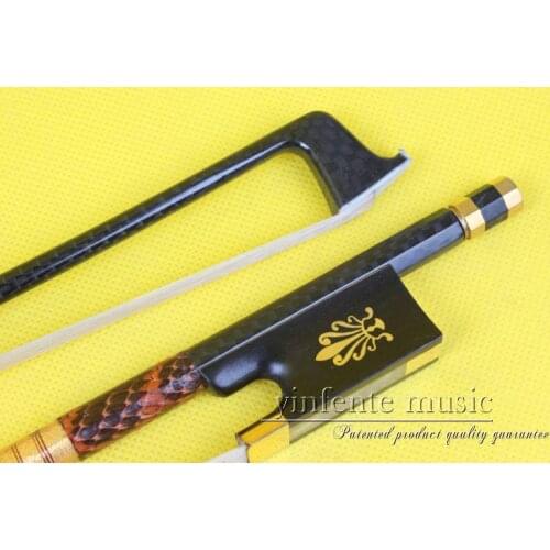 New one violin bow High Quality 1pcs Carbon fiber 4/4 Violin Bow Style bone Straight 95