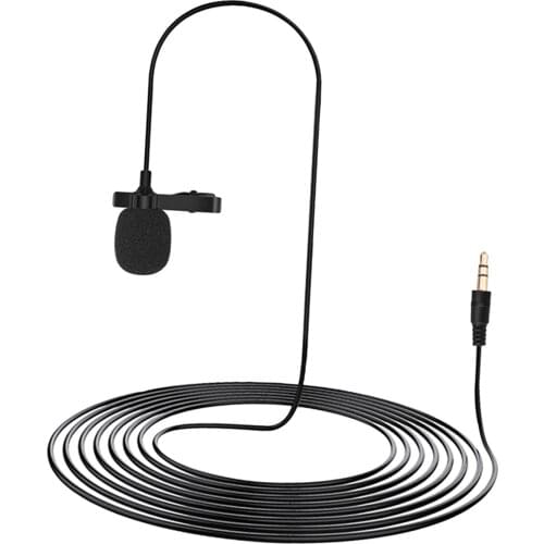 Clip on Lavalier Lapel Microphone Mic 3.5mm for DJI Pocket 2 Video Recording