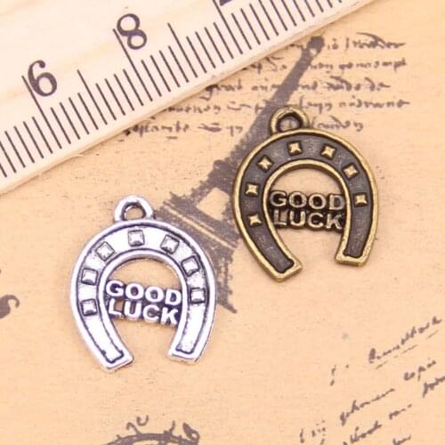 20pcs Charms horseshoes good luck 17x14mm Antique Pendants,Vintage Tibetan Silver Jewelry,DIY for bracelet necklace