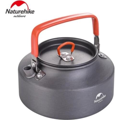 Naturehike Outdoor Camping Cookware Kettle Hiking Fishing Outdoor 1.1L Portable Kettle Picnic Hard Alumina Coffee Pot Camping