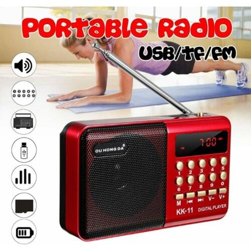 Premium Rechargeable Mini Portable Handheld K11 Radio Multifunctional Digital FM USB TF MP3 Player Speaker Devices Supplies New