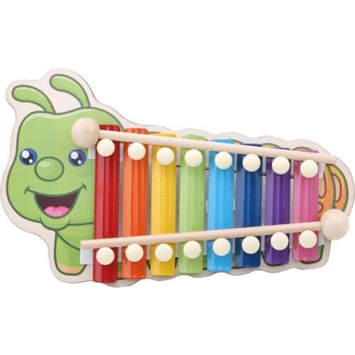 Cute Octave Children Musical Toys Rainbow Wooden Xylophone Instruments Children Music Instrument Learning & Education Puzzle Toy