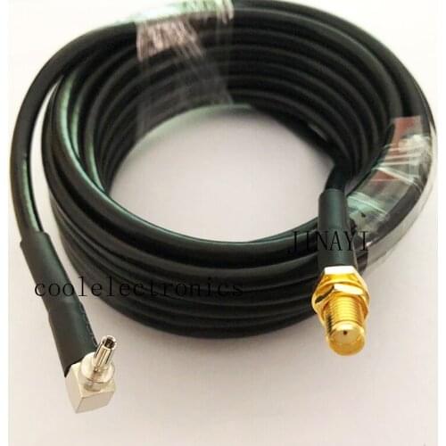 SMA Female Jack to CRC9 Male Right Angle Connector RF Coaxial Coax RG58 50-3 Cable 50ohm 50cm 1/2/3/5/10/15/20/30m