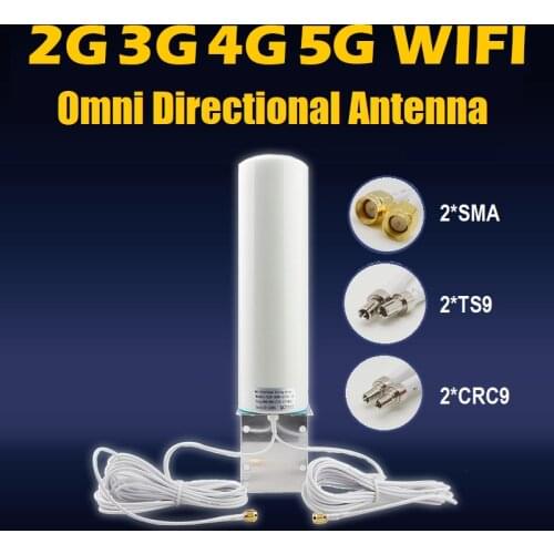 3g 4g Omni Directional Antenna band 3 4G LTE outdoor indoor omnidirectiona Mimo receiver HUAWEI router 10M 5M cable SMA CRC9 TS9