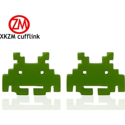 Free Shipping Green robot Hulk Cufflinks for Mens French Shirt Cuff Buttons Wedding High Quality Round Cufflinks