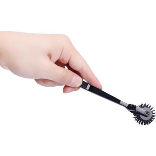 Prick 3 Pin Wheel Row Spiked Pinwheel Adult Game Pin-pricking Wheel Roller BDSM Torture Tool Sex Toys For Couple