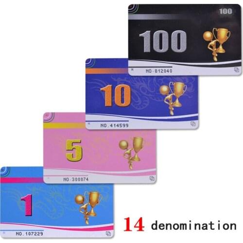 10PC/SET PVC Poker Chips Card Entertainment Board Game Counters PVC Cards Fun Family Party Game 14denomination