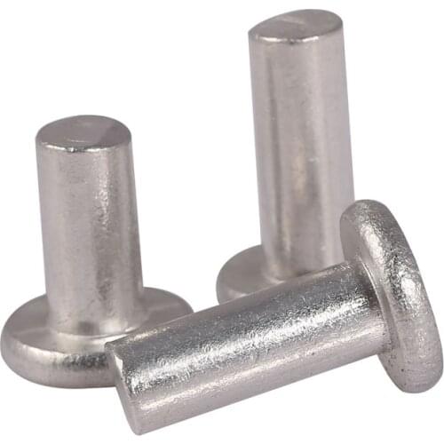 Flat head aluminum rivet iron rivet hand driven flat head rivet galvanized nail M4 M5 * 6 / 8 / 10 / 12 50pcs