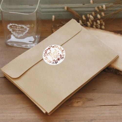 500pcs Twig Thank You Stickers Handmade Round Seal Labels for Candy Gift Box M17D
