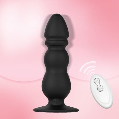 Sex Toys 10 Speeds Wireless Remote Anal Dildo Male Prostate Massager Strong Sucker Unisex G-spot Stimulator Anus Penis Vibrator