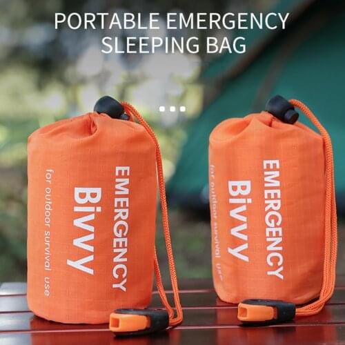 Emergency Sleeping Bag Camping Hiking Outdoor Survival Tool Blanket Storage Bags Camping Portable Outdoor Element
