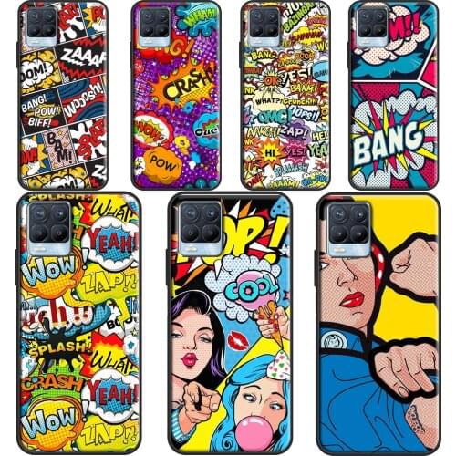 Anime Graffiti Sticker Phone Cover For OPPO Realme Q3 6 7 8 Pro C3 C11 C21 GT Neo OnePlus 9 Pro 8 Pro 8T 9R Case