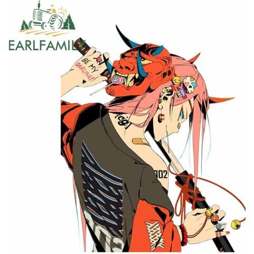 EARLFAMILY 13cm x 10.5cm for Sword Girl Back View Illustration Motorcycle RV Cartoon Laptop Car Sticker Windows Windshield Decal