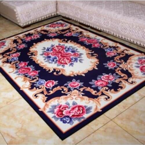 European style Carpet Modern Fashion Floral Pattern Anti-slip pad large Area carpets for Living room rug Bedroom Decorate Rugs