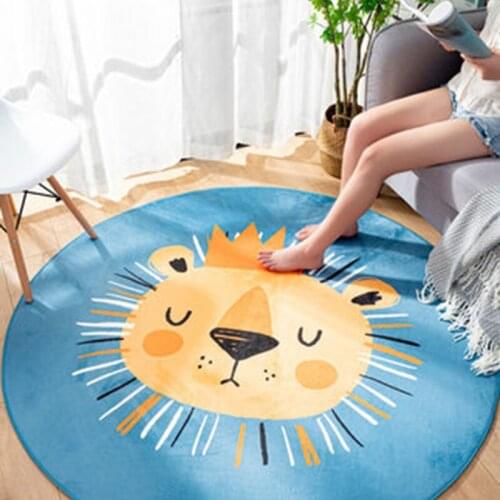 Round Carpets Alfombra Salón Balcony Bay Window Living Room Bedroom Bedside Plush Floor Mats 카페트 коврик для ванной Cartoon Cute