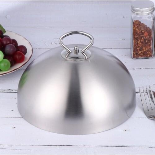 1Pc 20/24/26/28cm Stainless Steel Steak Cover Teppanyaki Dome Dish Lid Anti Oil Splashing Food Cover Cooking Tool for Home