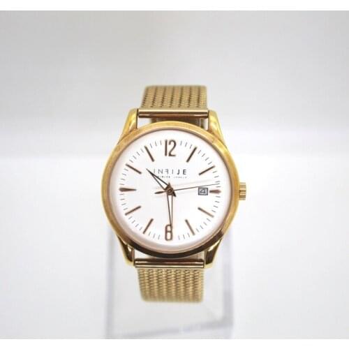 INFIJE- Quartz Watch in Gilded Steel with Date - MADE IN ITALY