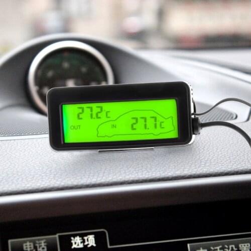 G8DA Mini Digital Car LCD Display Indoor Outdoor Thermometer 12V Vehicles 1.5m Cable Sensor