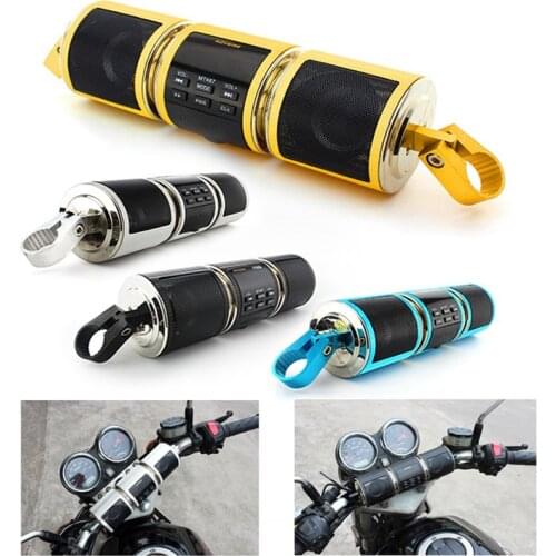 Motorcycle Bluetooth V2.1+ EDR Audio Speaker Water Resistant Motorbike Stereo FM Radio AUX USB TF Card MP3 Player MT487