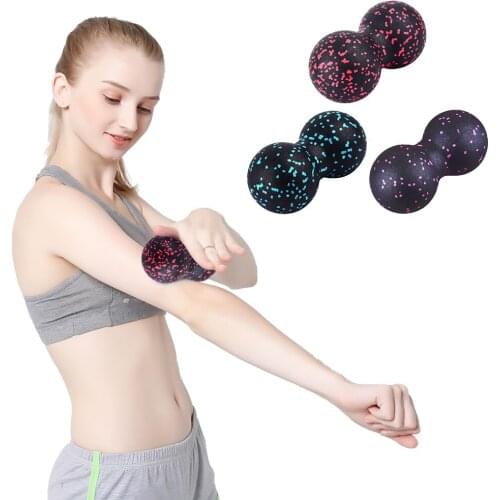 EVA Lacrosse Myofascia Ball Peanut Massage Ball High Density Lightweight Fitness Body Fascia Exercise Relieve Pain Yoga Ball